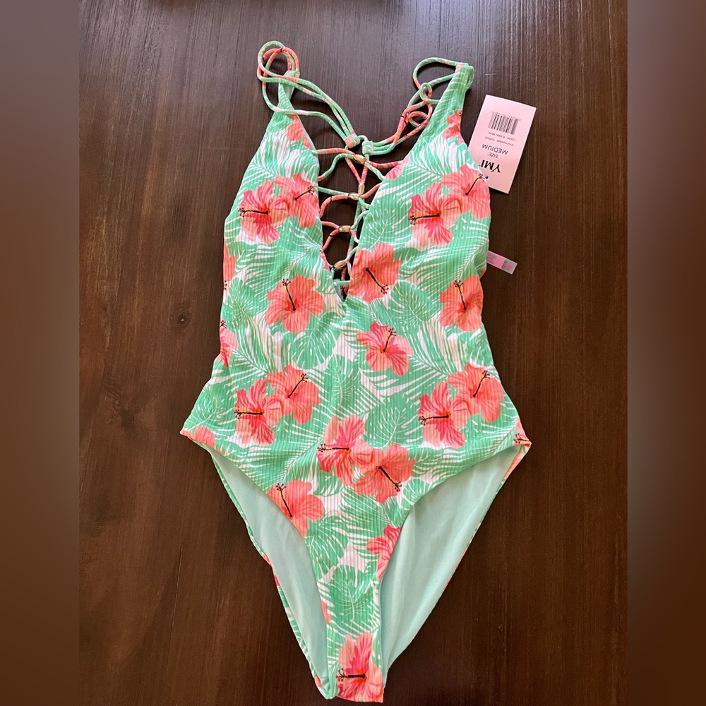 One piece floral shape wear for swimming